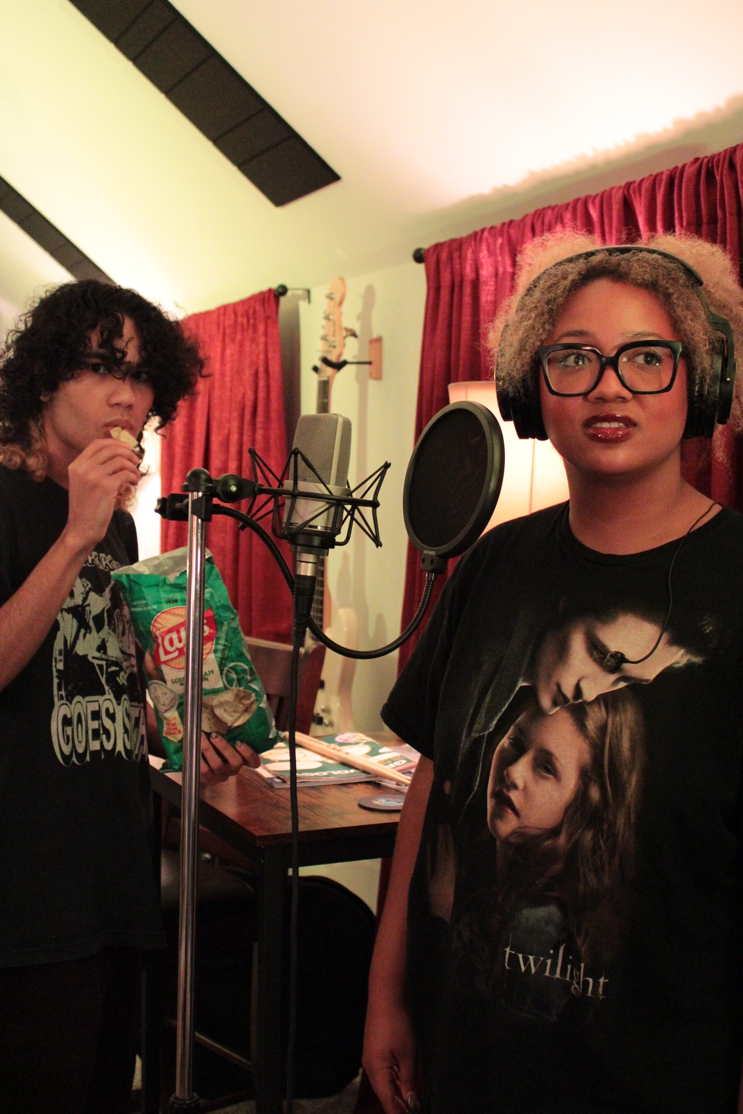Artist creating music in the studio